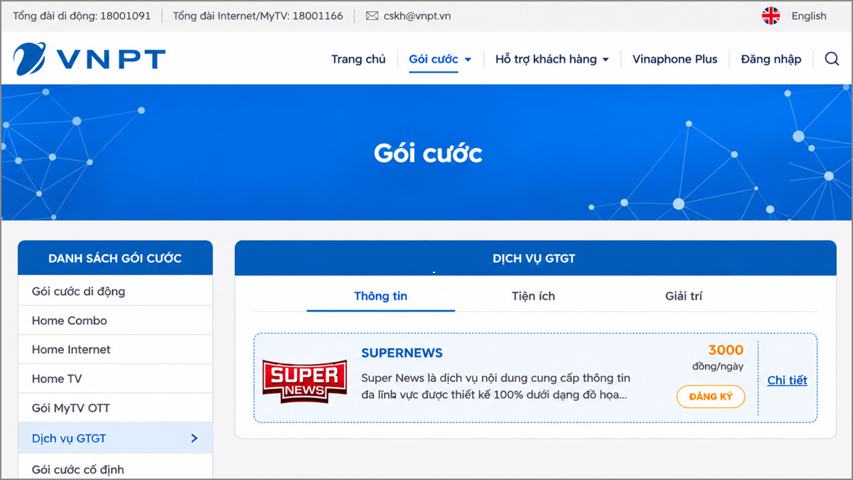 Tra cứu dịch vụ qua website VinaPhone bước 3