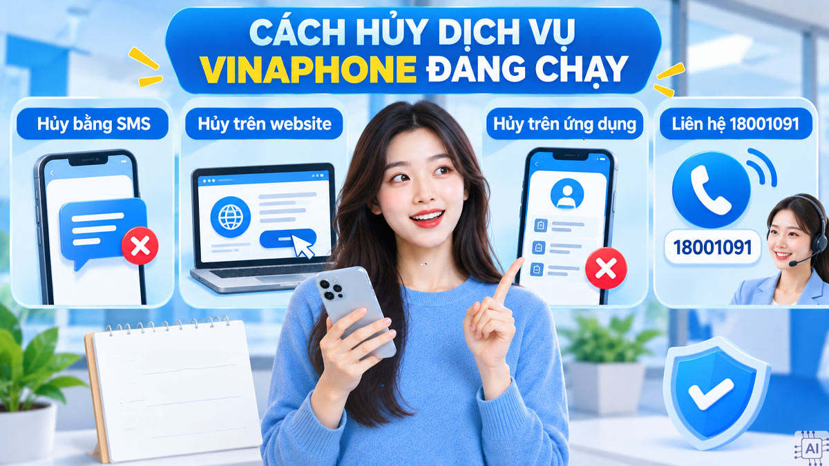 Cách hủy dịch vụ VinaPhone đang chạy