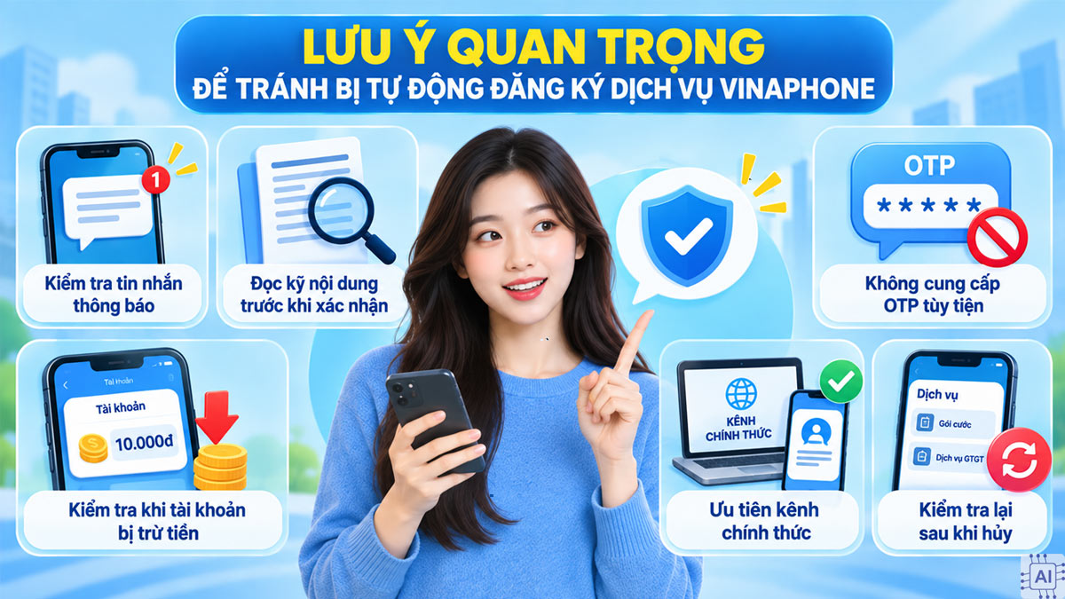 Lưu ý quan trọng để tránh bị tự động đăng ký dịch vụ