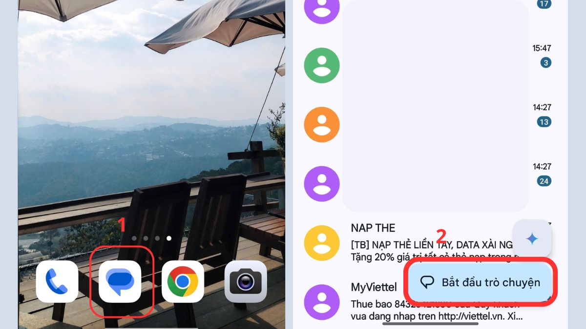 Cú pháp kiểm tra dung lượng 5G Viettel qua tin nhắn bước 1
