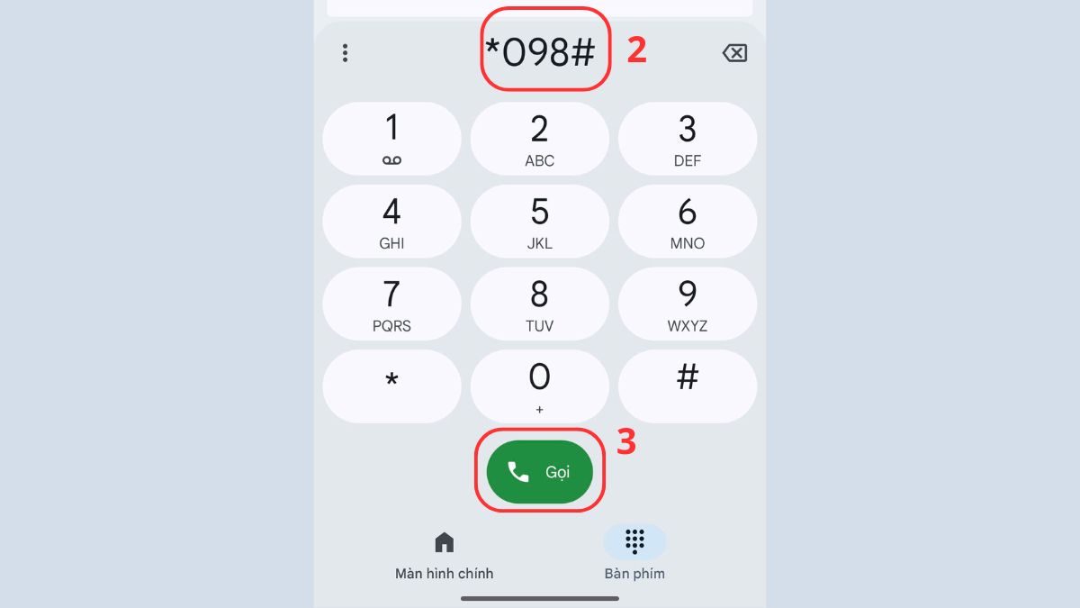 Tra cứu dung lượng 5G Viettel qua mã USSD bước 2