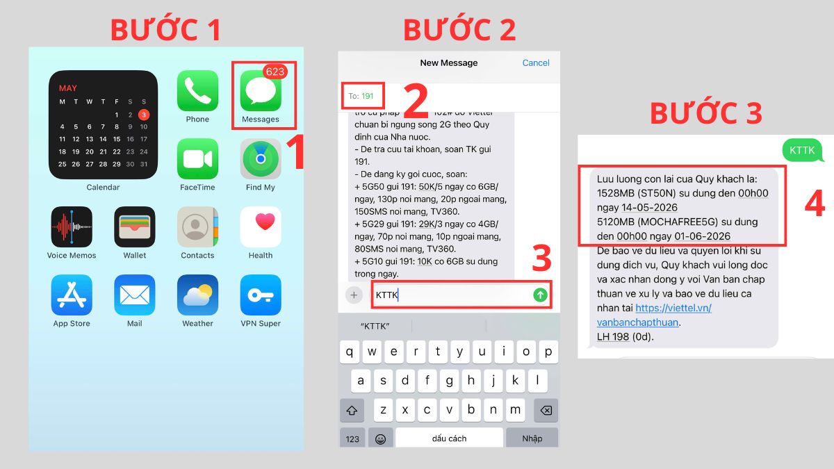 Cách kiểm tra gói cước Viettel bao giờ hết hạn qua SMS