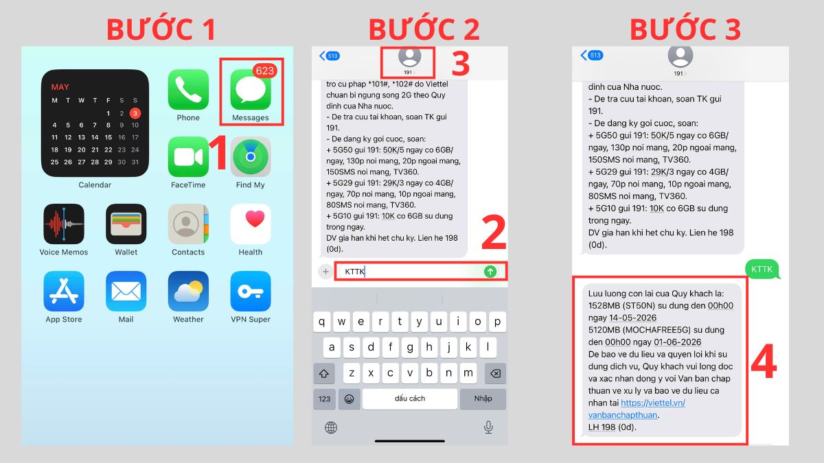 Cách kiểm tra gói cước Viettel đang sử dụng bằng SMS