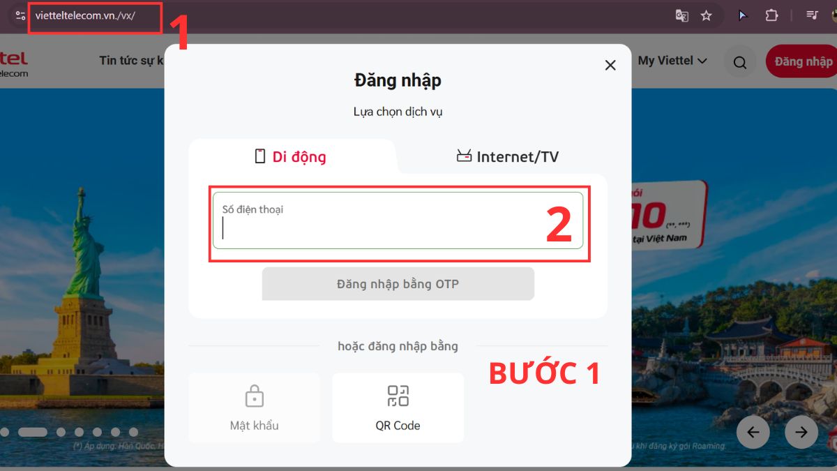 kiểm tra gói cước Viettel có thể đăng ký qua Website Viettel