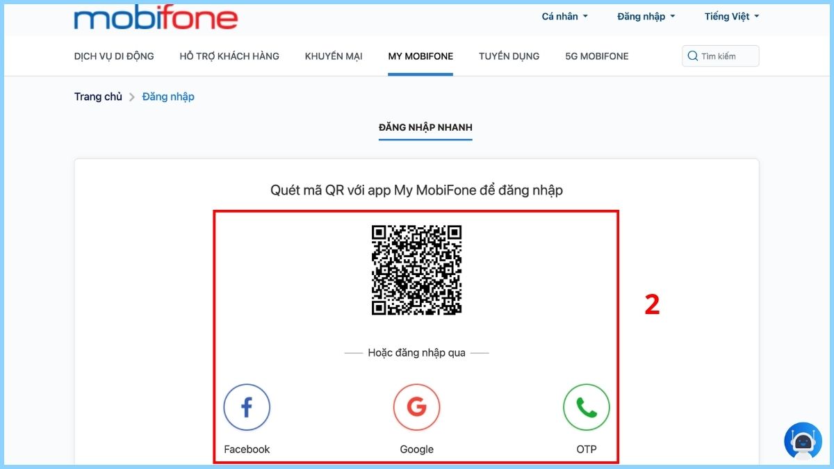 Kiểm tra online trên website MobiFone bước 2
