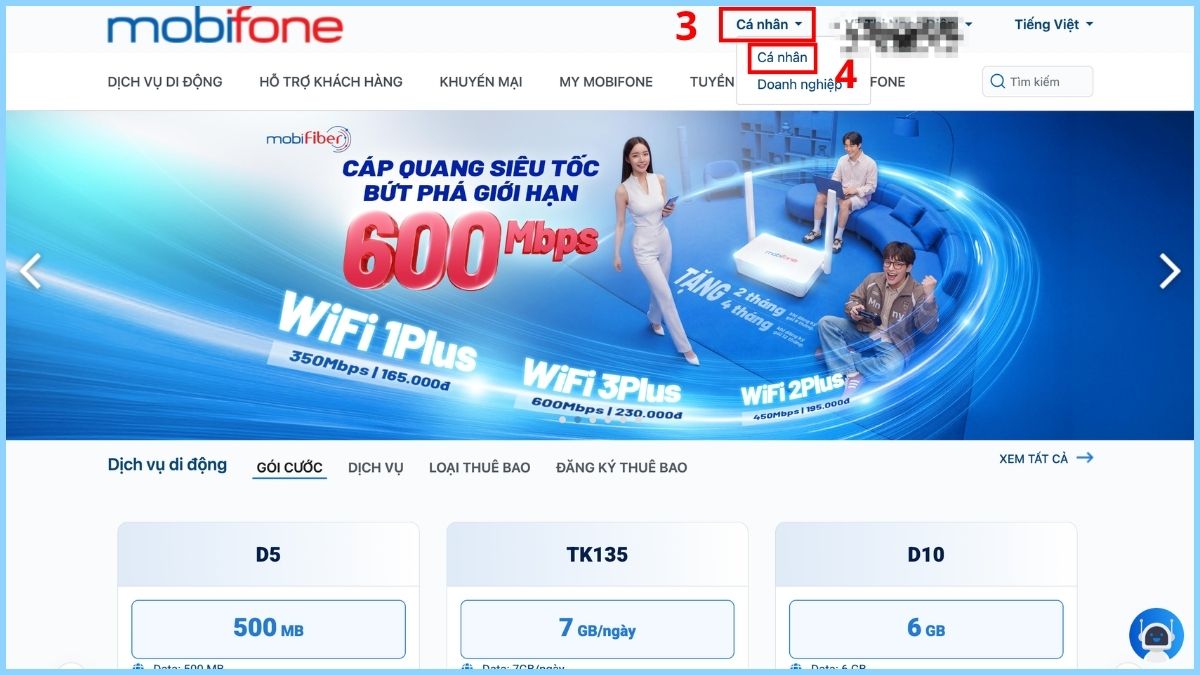 Kiểm tra online trên website MobiFone bước 3