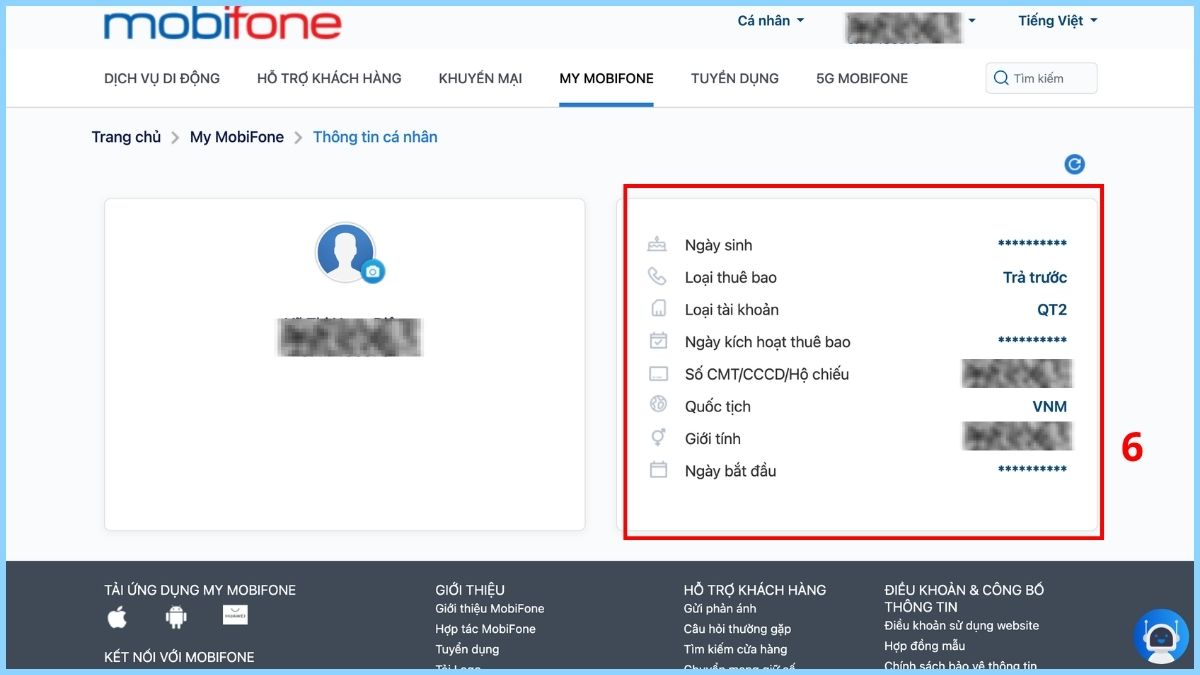 Kiểm tra online trên website MobiFone bước 5