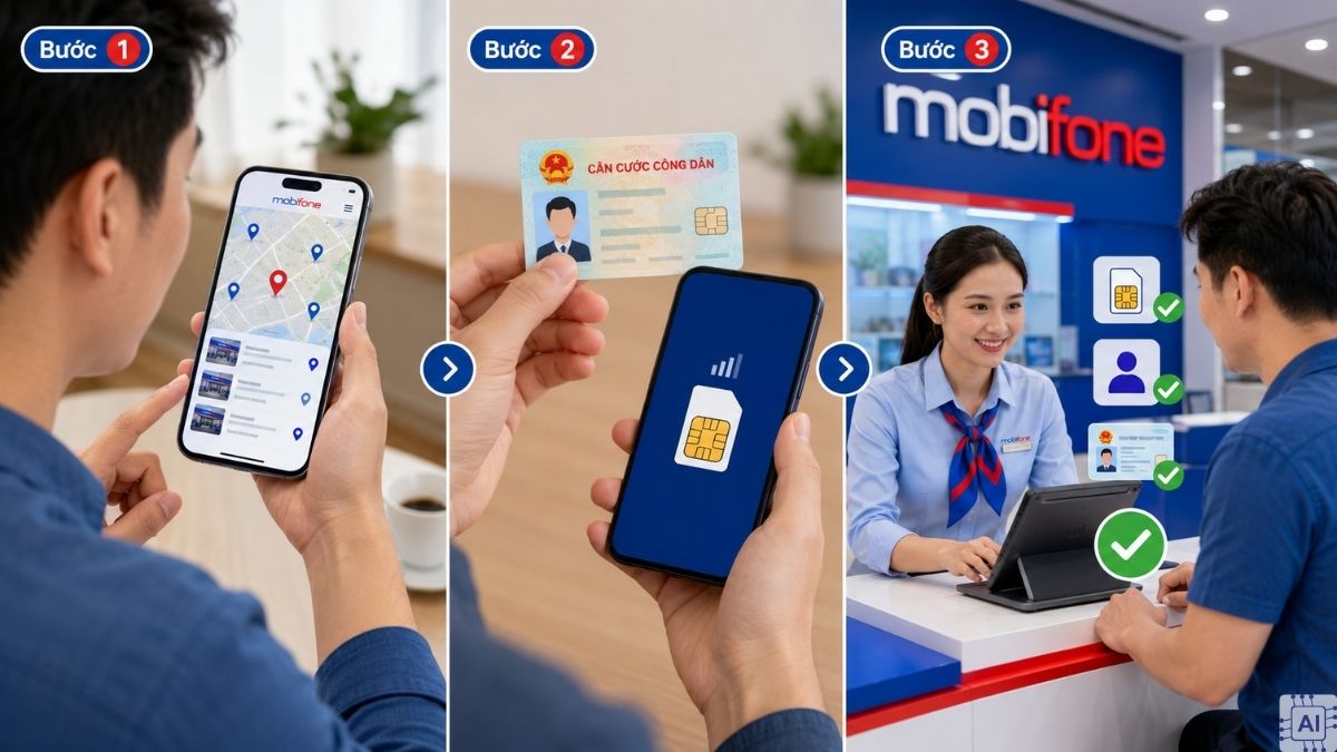 Đến trực tiếp điểm giao dịch MobiFone