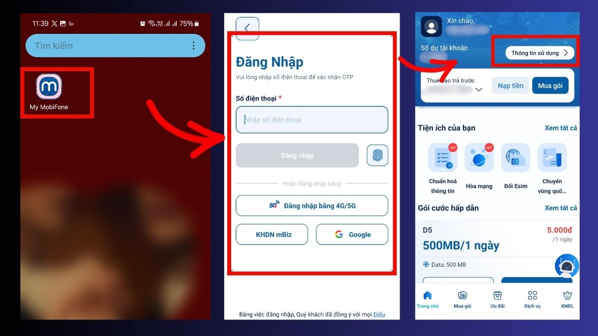Hướng dẫn chuẩn hóa thông tin thuê bao MobiFone bước 1