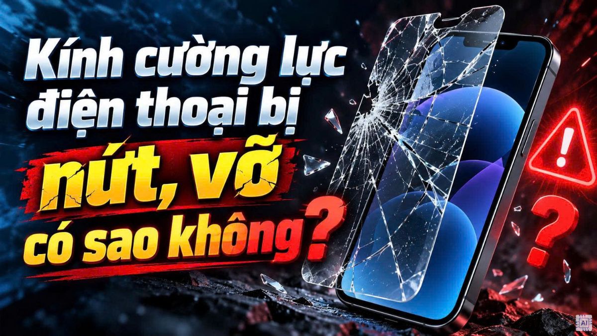 Kính cường lực điện thoại bị nứt, vỡ có sao không?