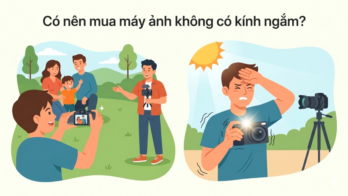 Có nên mua máy ảnh không có kính ngắm