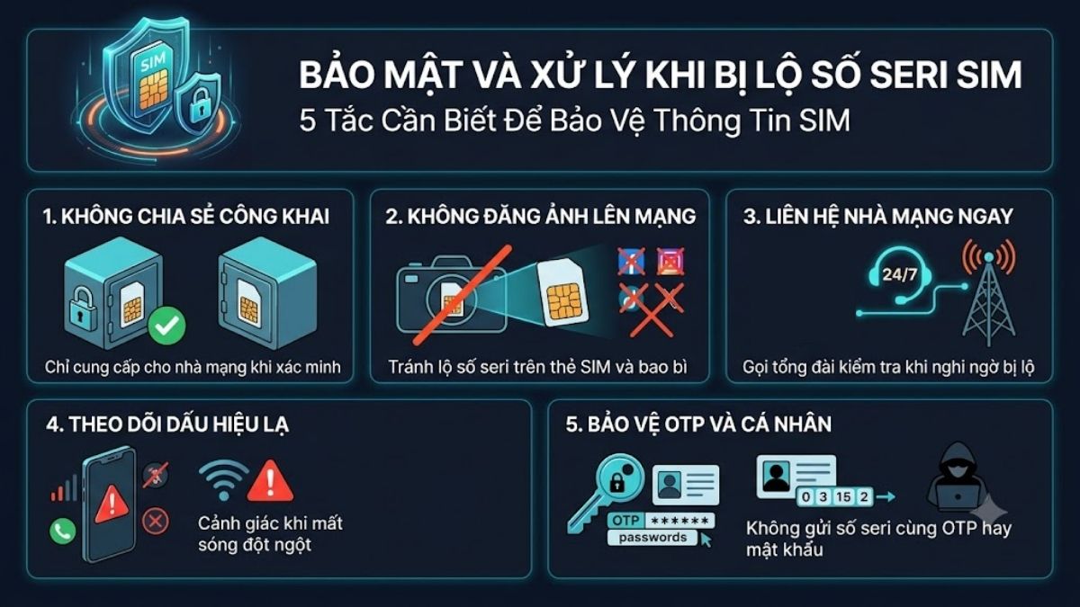 Cách bảo mật và xử lý khi bị lộ số seri SIM