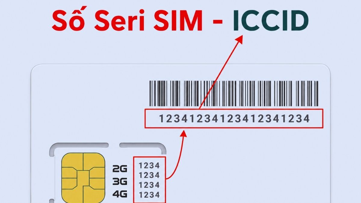 cách lấy số seri SIM trên mặt phôi SIM vật lý