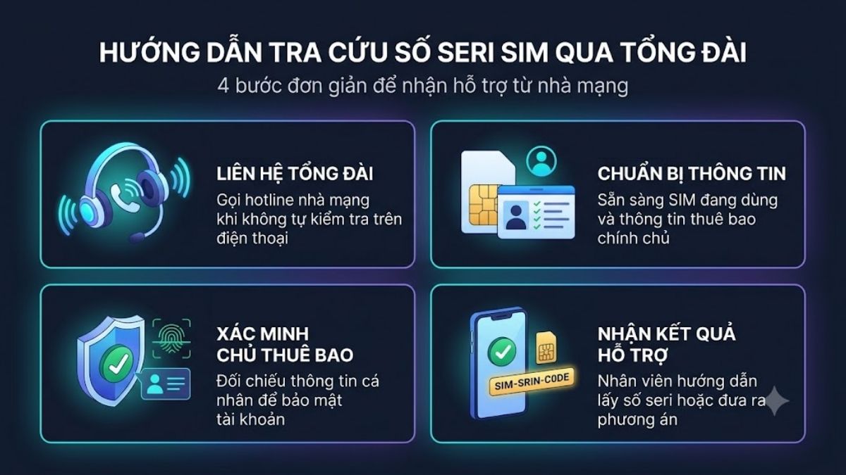 lấy số seri SIM qua tổng đài