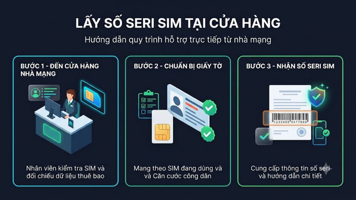 Lấy số seri SIM tại Cửa hàng
