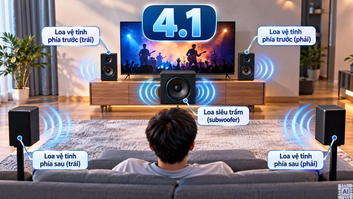 Ưu điểm của hệ thống loa 4.1