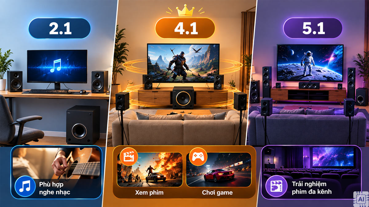 Có nên mua hệ thống loa 4.1