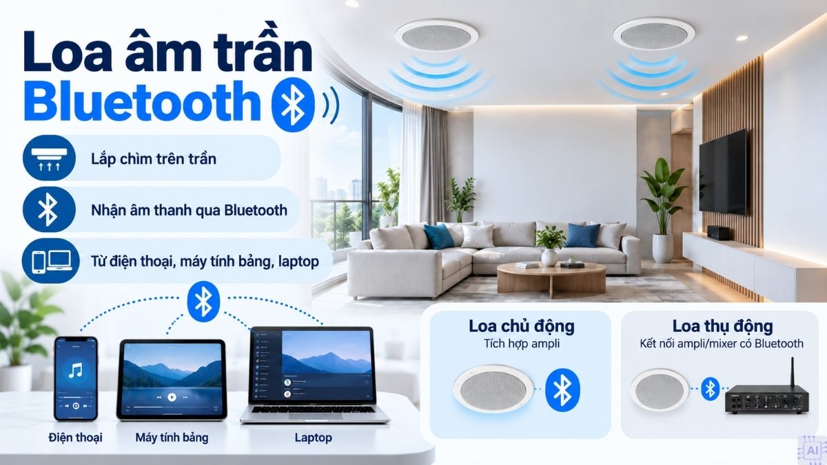 Loa âm trần Bluetooth là gì