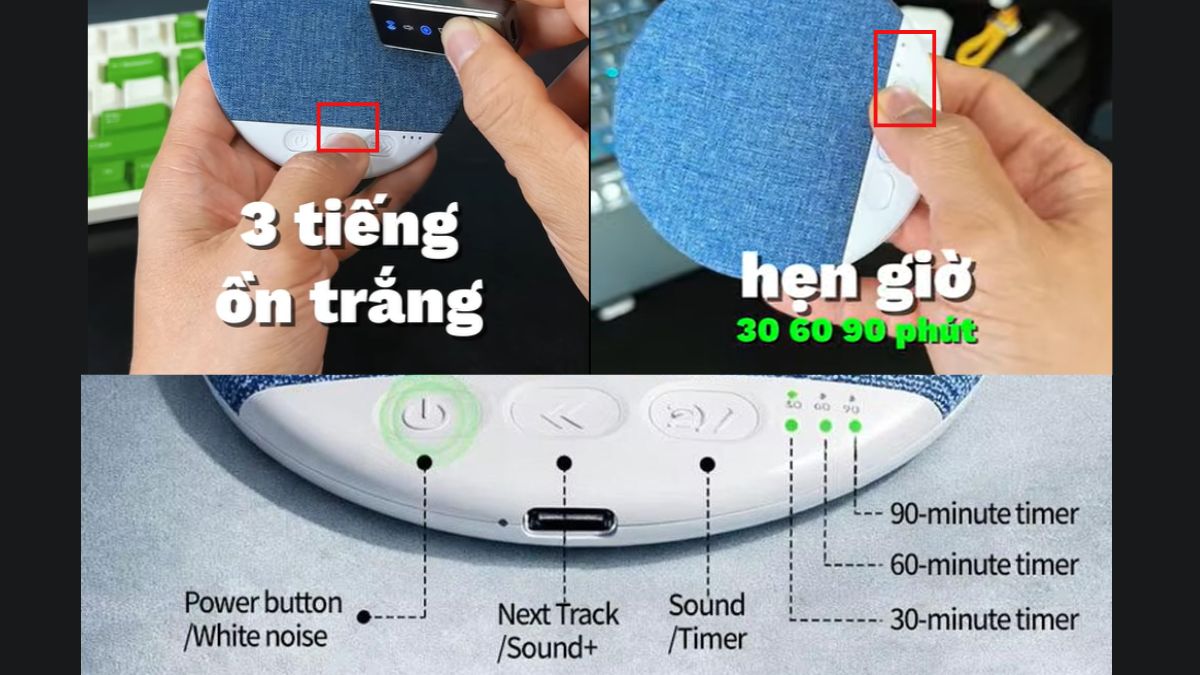 Hướng dẫn sử dụng loa gối cho người mất ngủ bước 2