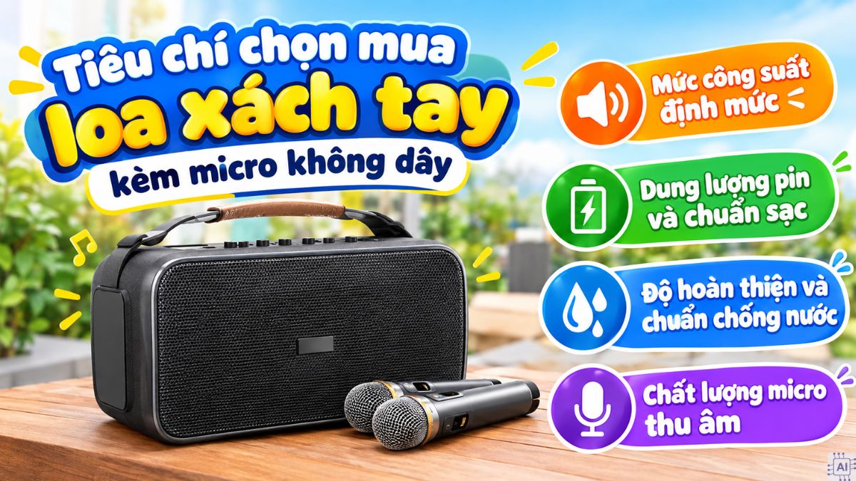 Tiêu chí chọn mua loa xách tay kèm micro không dây