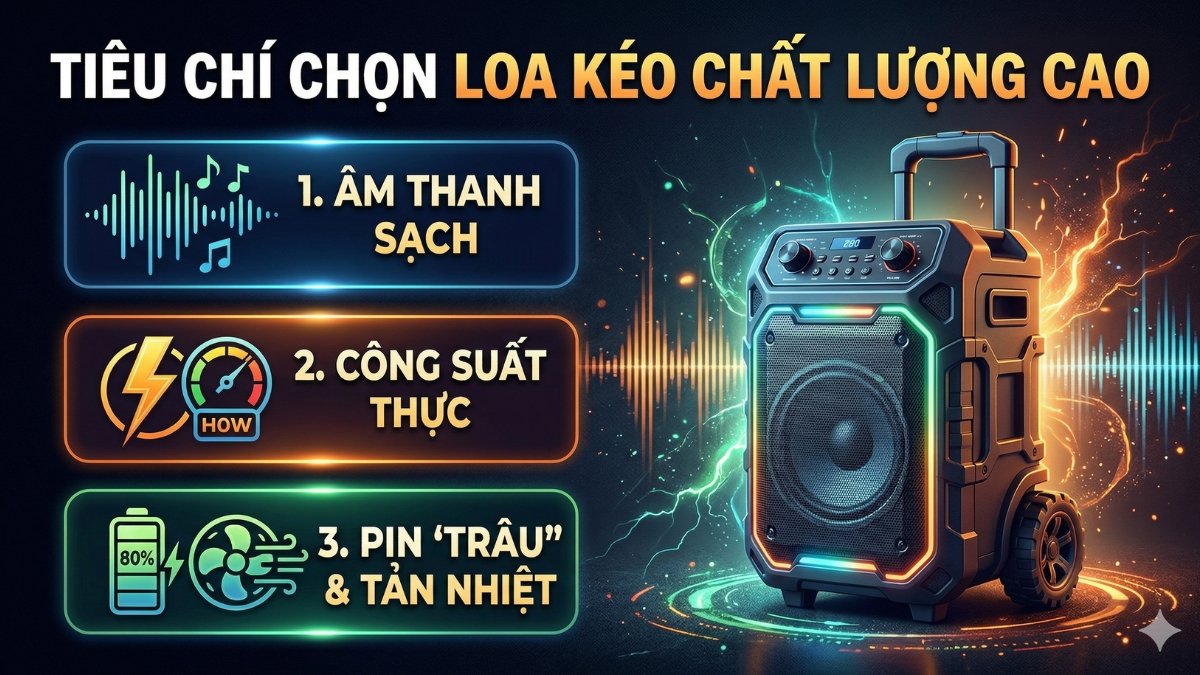 Tiêu chí đánh giá loa kéo công suất lớn chất lượng