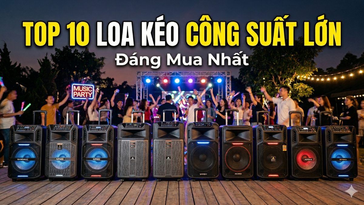 Top 10 dòng loa kéo công suất lớn đáng mua hàng đầu hiện nay