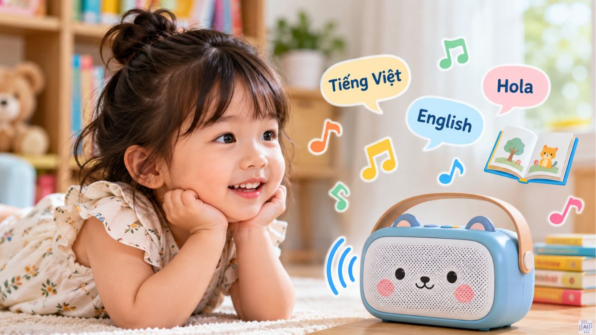 Loa tắm ngôn ngữ cho bé là gì