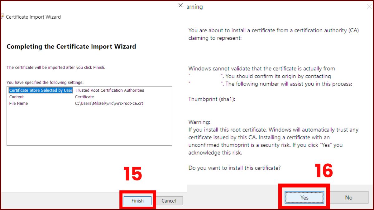 Thêm chứng chỉ SSL thủ công cho Google Chrome bước 7