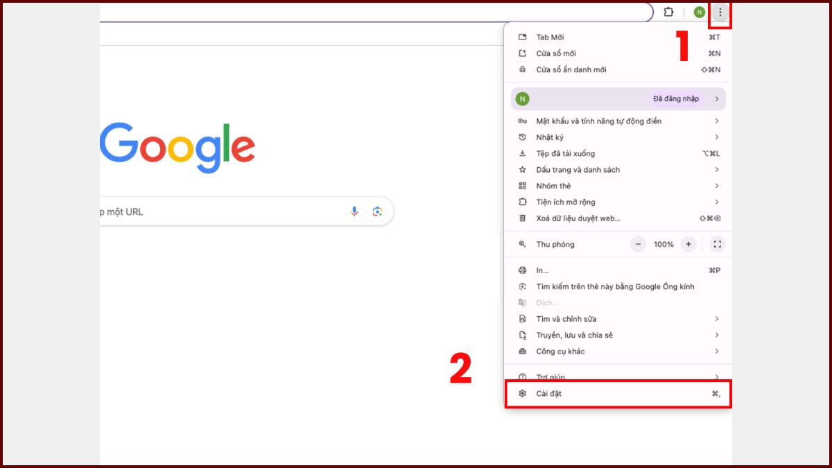 Dọn dẹp bộ nhớ cache và lịch sử duyệt web bước 1