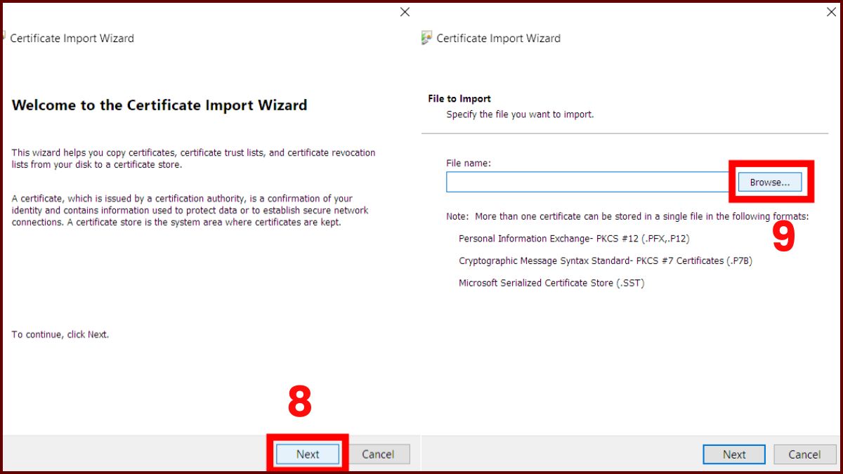 Thêm chứng chỉ SSL thủ công cho Google Chrome bước 4