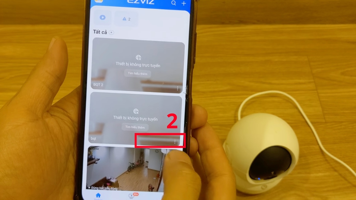 Cách Reset camera Ezviz từ đầu bước 2