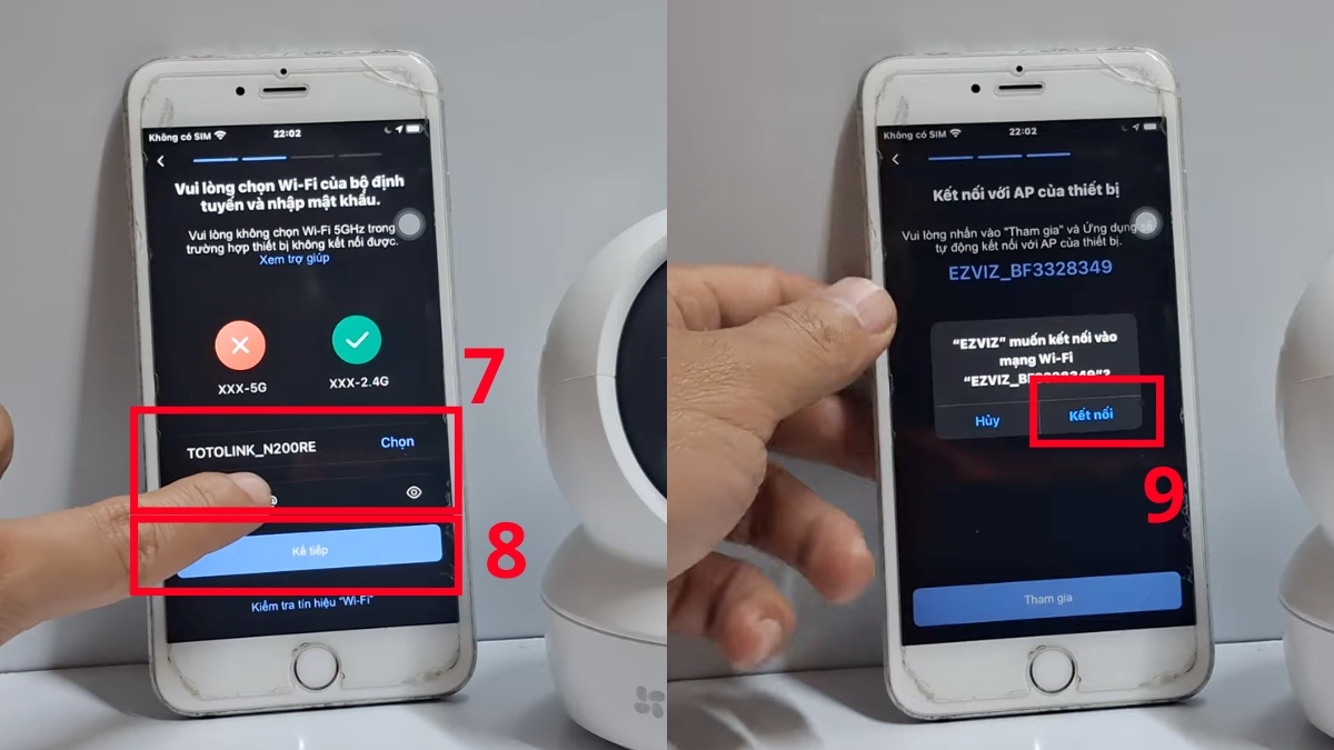 Cách cài lại camera Ezviz khi thay đổi wifi hoặc mật khẩu mới bước 4