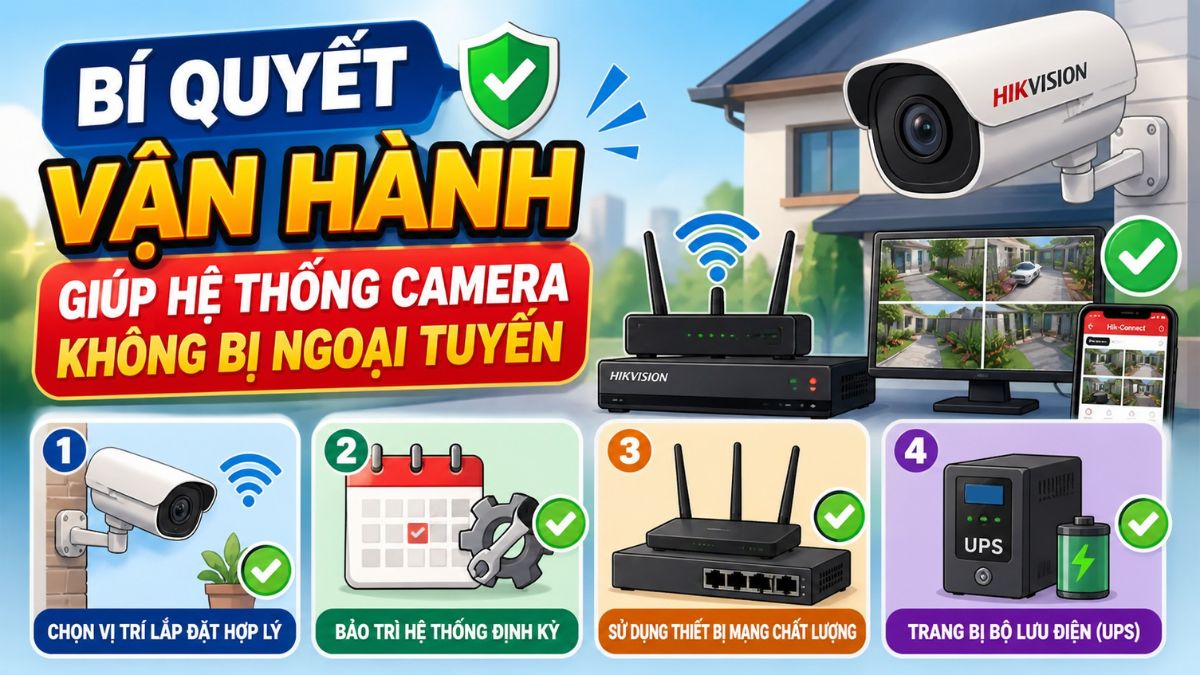 Bí quyết vận hành giúp hệ thống camera không bị ngoại tuyến