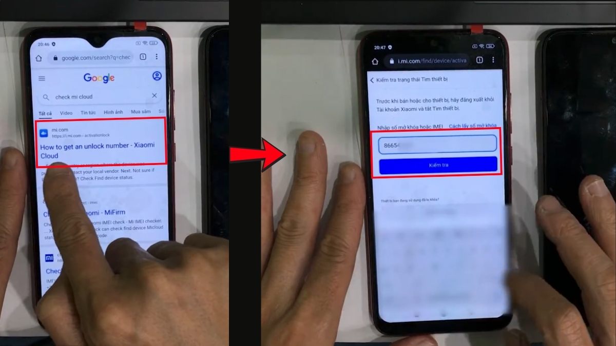 Cách kiểm tra Xiaomi chính hãng và Mi Cloud bước 2