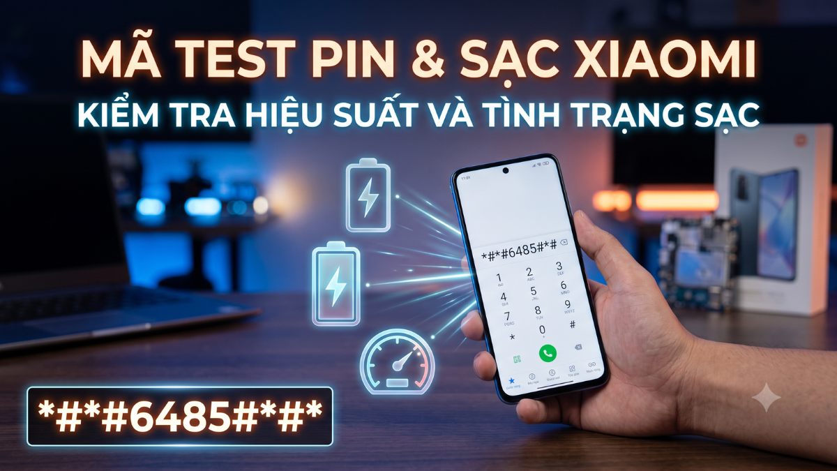 Mã test hiệu suất pin và tình trạng sạc