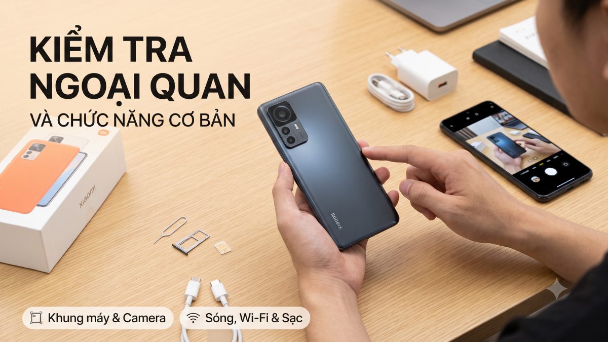 Quy trình các bước test máy Xiaomi cũ bước 1