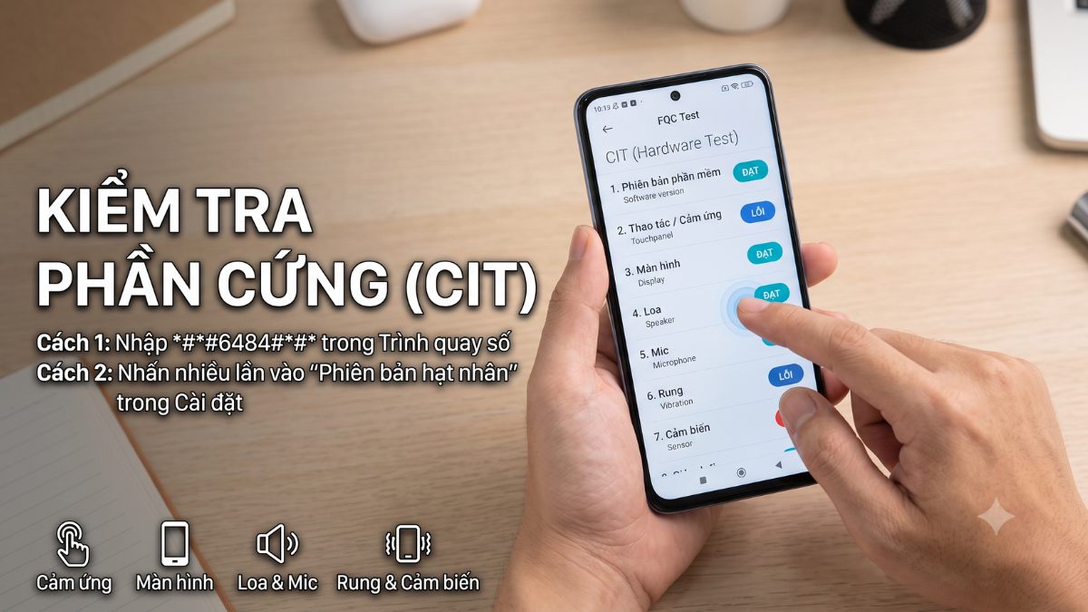 Quy trình các bước test máy Xiaomi cũ bước 2