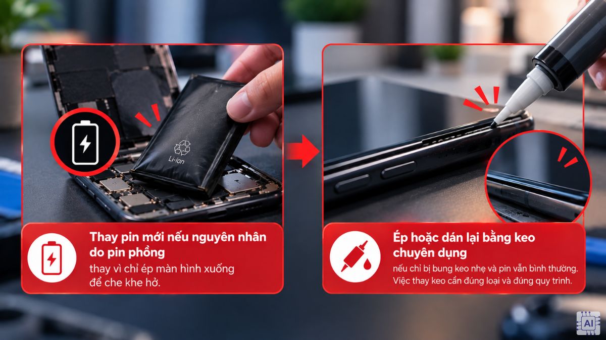 Cách khắc phục màn hình điện thoại bị hở sáng bước 2