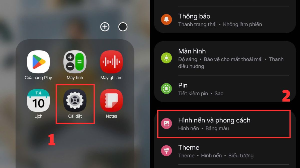Cách Thay hình nền tối