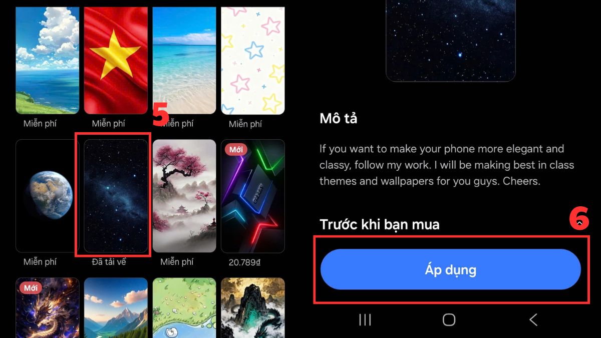 Thay hình nền tối, tránh ảnh tĩnh quá sáng bước 3