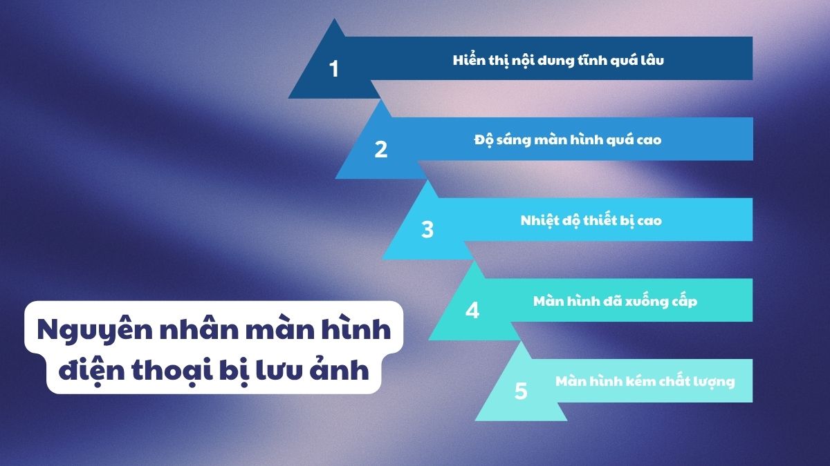 Nguyên nhân khiến màn hình điện thoại bị lưu ảnh