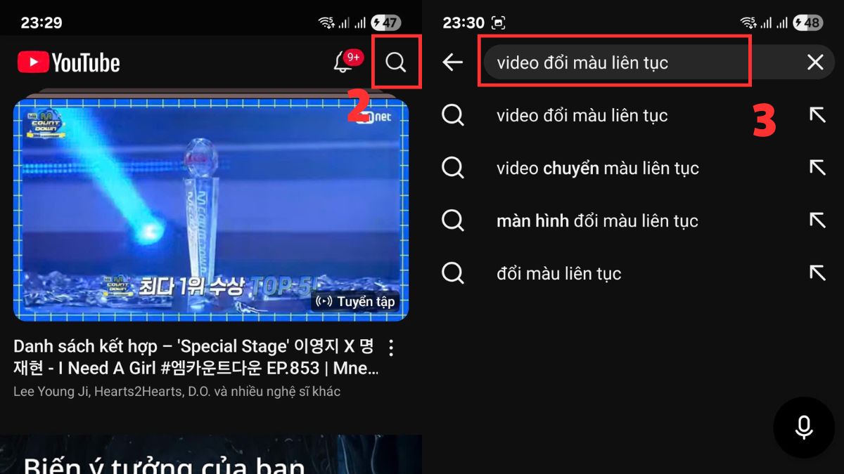 Cách Phát video nhiều màu sắc chuyển động nhanh bước 2