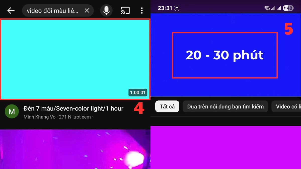Cách Phát video nhiều màu sắc chuyển động nhanh bước 3