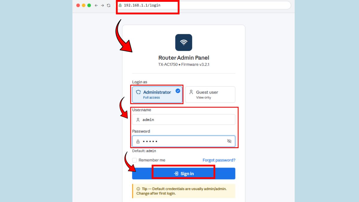 Đổi mật khẩu WiFi để giảm tải bước 1 