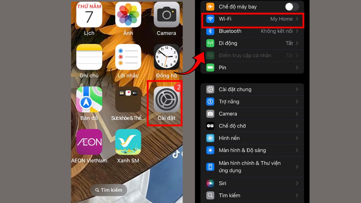 Quên mạng WiFi và thực hiện kết nối lại bước 1