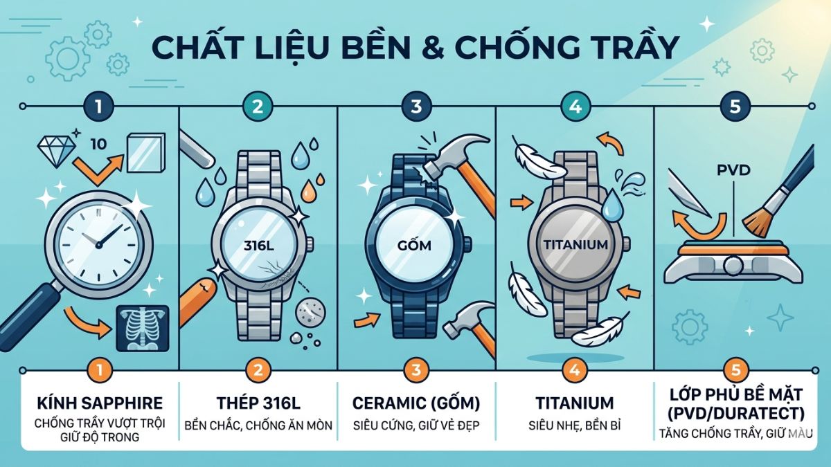 Chọn chất liệu bền và chống trầy