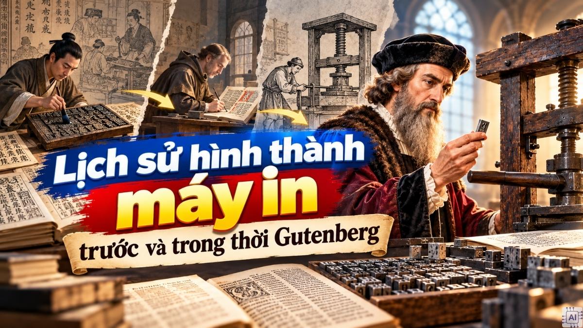 Lịch sử hình thành máy in trước và trong thời Gutenberg