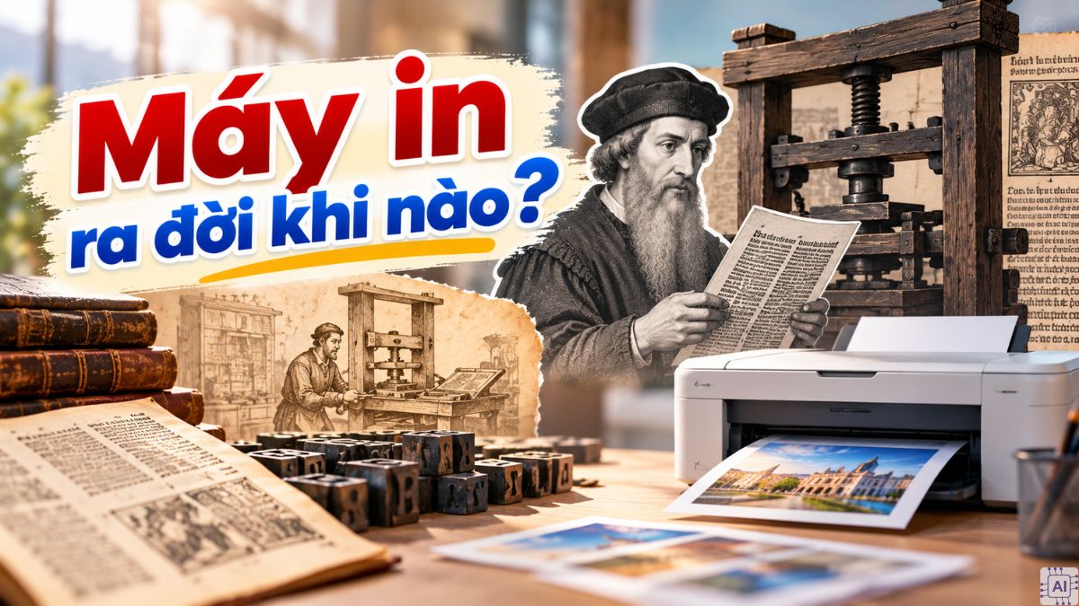 Máy in đầu tiên trên thế giới ra đời khi nào?