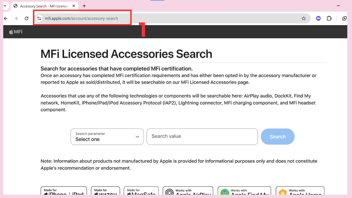 Kiểm tra qua website của Apple bước 1