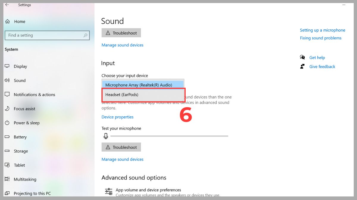 Cách Sửa lỗi mic tai nghe trên máy tính Windows bước 4